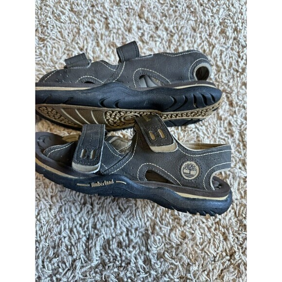 Timberland Sandals Size 4 Boys Brown Outdoor Hiking Camping - Picture 3 of 7